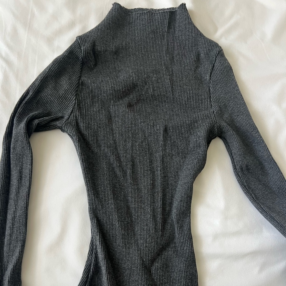 Naked wardrobe grey turtleneck bodysuit